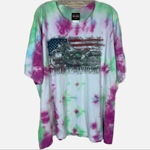 Custom Tie Dye Harley-Davidson Short Sleeve